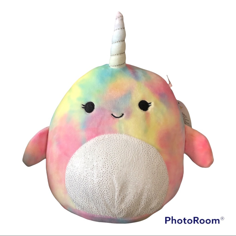 🏖 New! Squishmallows kid core Navina the Tie-dye Narwhal